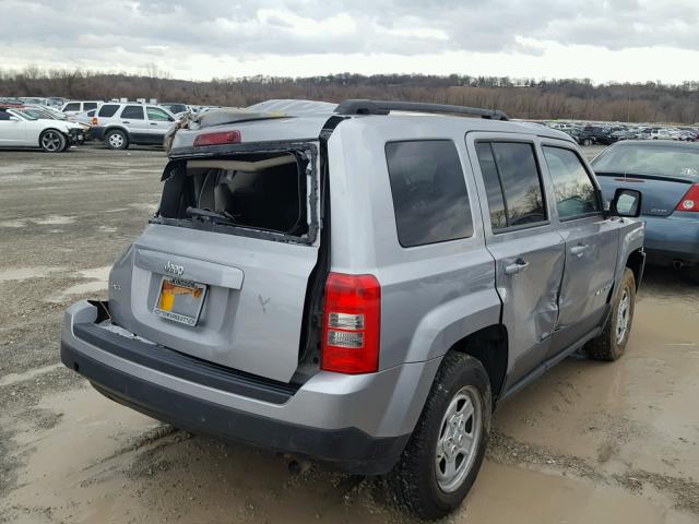 1C4NJRBB7GD502058 - 2016 JEEP PATRIOT SP GRAY photo 4