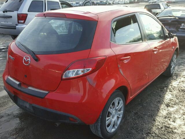 JM1DE1KZ8D0153591 - 2013 MAZDA MAZDA2 RED photo 4