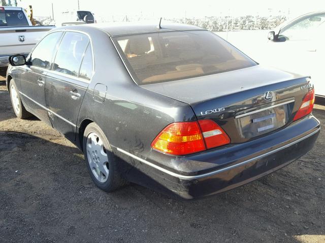 JTHBN30F530108598 - 2003 LEXUS LS 430 BLACK photo 3