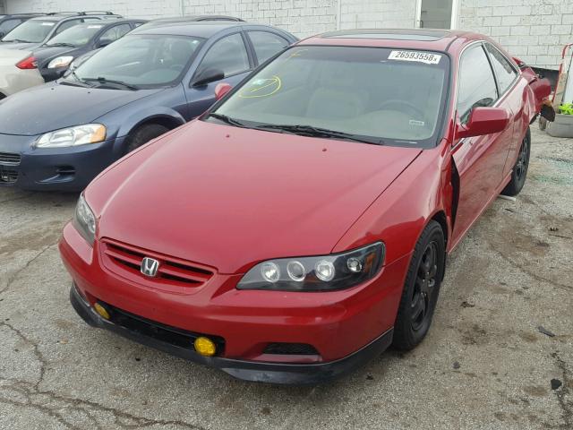 1HGCG225X2A005198 - 2002 HONDA ACCORD EX RED photo 2