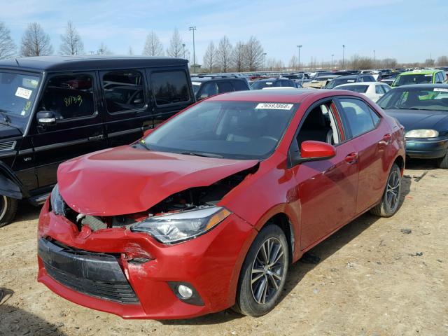 5YFBURHE2GP377088 - 2016 TOYOTA COROLLA L RED photo 2