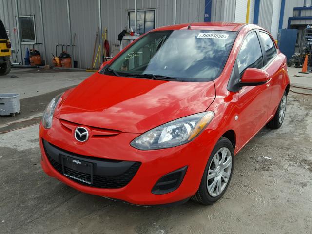 JM1DE1HY9B0130767 - 2011 MAZDA MAZDA2 RED photo 2