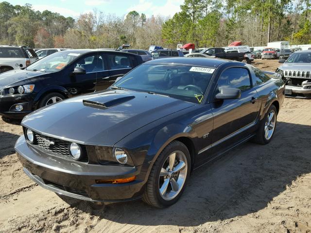 1ZVHT82H785162313 - 2008 FORD MUSTANG GT BLACK photo 2