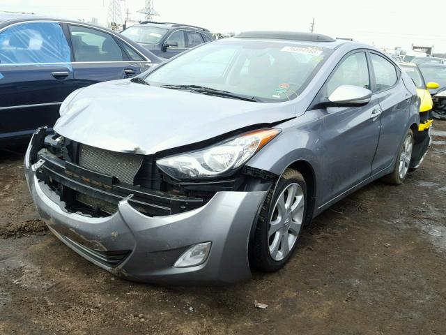 KMHDH4AE7CU493860 - 2012 HYUNDAI ELANTRA GL GRAY photo 2