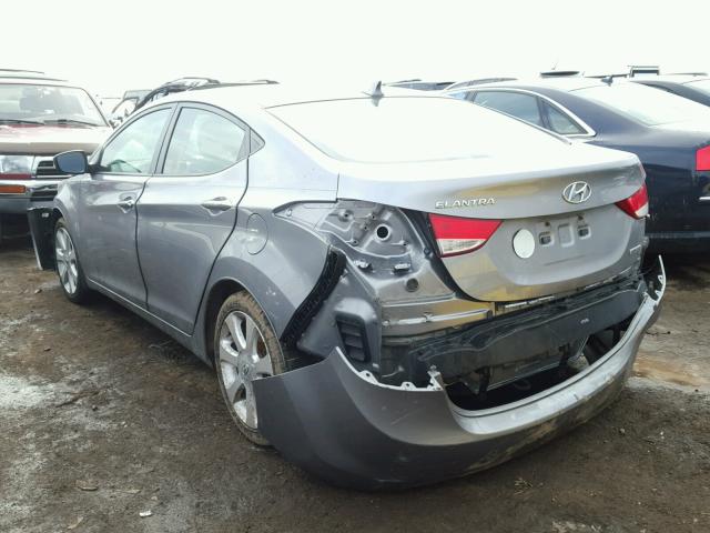 KMHDH4AE7CU493860 - 2012 HYUNDAI ELANTRA GL GRAY photo 3