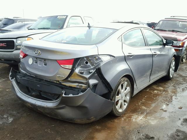 KMHDH4AE7CU493860 - 2012 HYUNDAI ELANTRA GL GRAY photo 4