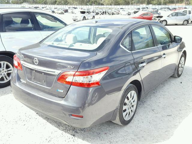 3N1AB7AP7DL630404 - 2013 NISSAN SENTRA S GRAY photo 4