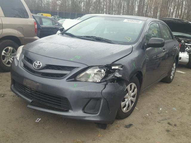 2T1BU4EEXBC691247 - 2011 TOYOTA COROLLA BA GRAY photo 2