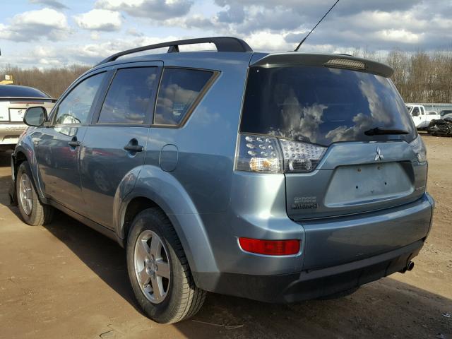 JA4MT31XX7U012594 - 2007 MITSUBISHI OUTLANDER BLUE photo 3