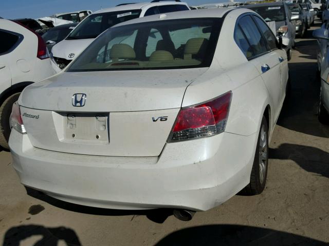 1HGCP368X9A007327 - 2009 HONDA ACCORD EXL WHITE photo 4