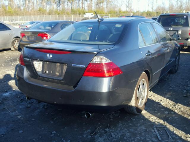 JHMCN36407C001344 - 2007 HONDA ACCORD HYB GRAY photo 4