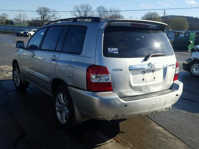 JTEDW21A560001491 - 2006 TOYOTA HIGHLANDER SILVER photo 3