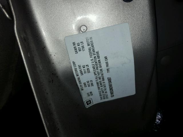 1G1NE52M2W6194887 - 1998 CHEVROLET MALIBU LS GOLD photo 10