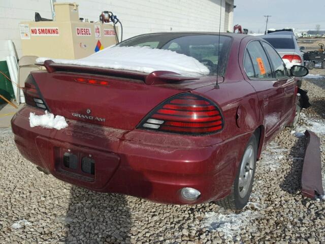 1G2NE52EX5M246443 - 2005 PONTIAC GRAND AM S MAROON photo 4