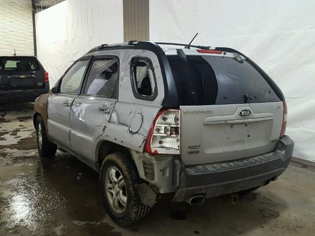 KNDJE723887487697 - 2008 KIA SPORTAGE E SILVER photo 3