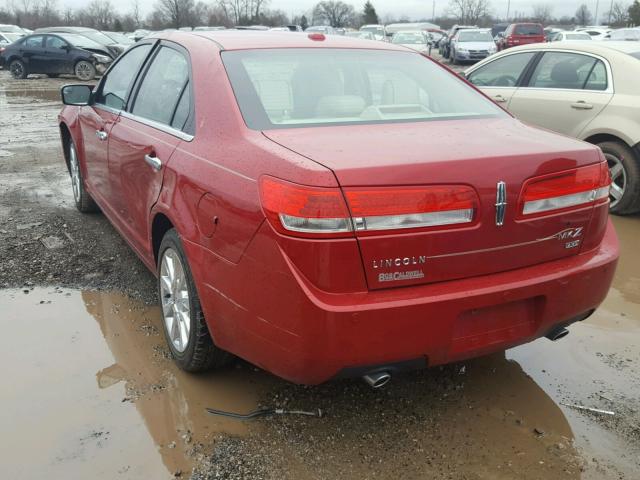 3LNHL2JC2CR832728 - 2012 LINCOLN MKZ RED photo 3