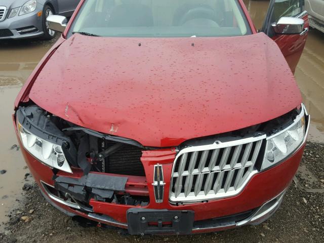 3LNHL2JC2CR832728 - 2012 LINCOLN MKZ RED photo 7