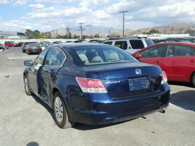 1HGCP2F31AA101616 - 2010 HONDA ACCORD LX BLUE photo 3