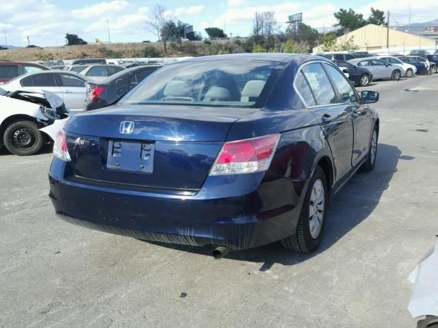 1HGCP2F31AA101616 - 2010 HONDA ACCORD LX BLUE photo 4