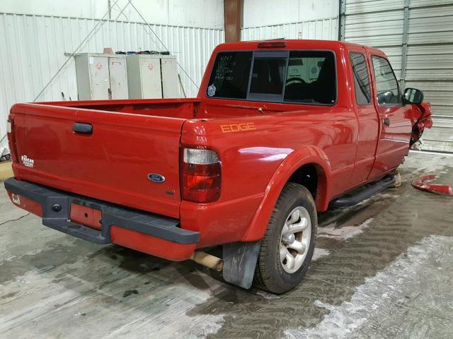 1FTYR14U45PA21394 - 2005 FORD RANGER SUP RED photo 4