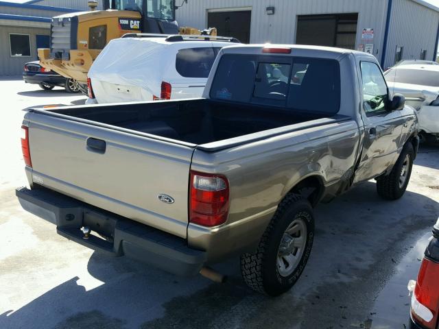 1FTYR10D14PA47245 - 2004 FORD RANGER BEIGE photo 4