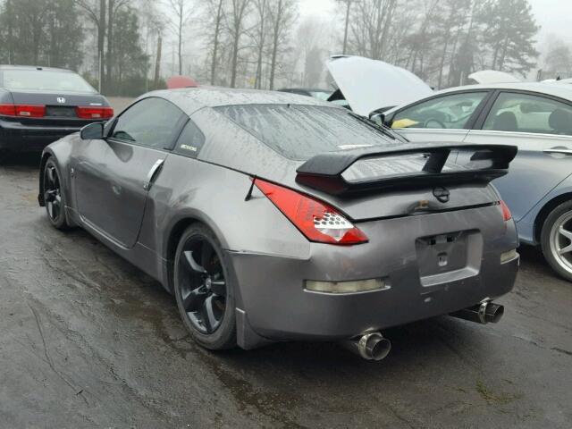 JN1BZ34DX8M702931 - 2008 NISSAN 350Z COUPE GRAY photo 3