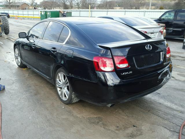 JTHBC96SX75000869 - 2007 LEXUS GS 450H BLACK photo 3