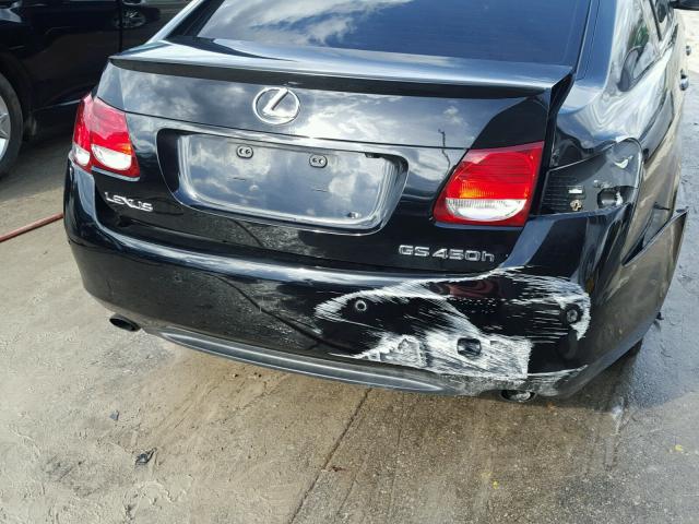 JTHBC96SX75000869 - 2007 LEXUS GS 450H BLACK photo 9