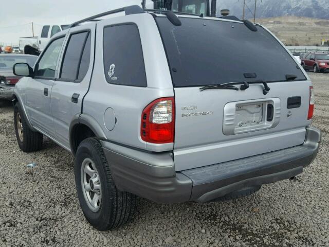 4S2CK58W824310345 - 2002 ISUZU RODEO S SILVER photo 3