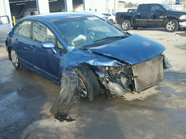 1HGFA16528L047624 - 2008 HONDA CIVIC LX BLUE photo 1