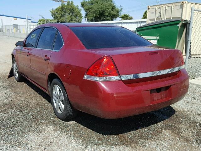 2G1WB55K379376003 - 2007 CHEVROLET IMPALA LS MAROON photo 3