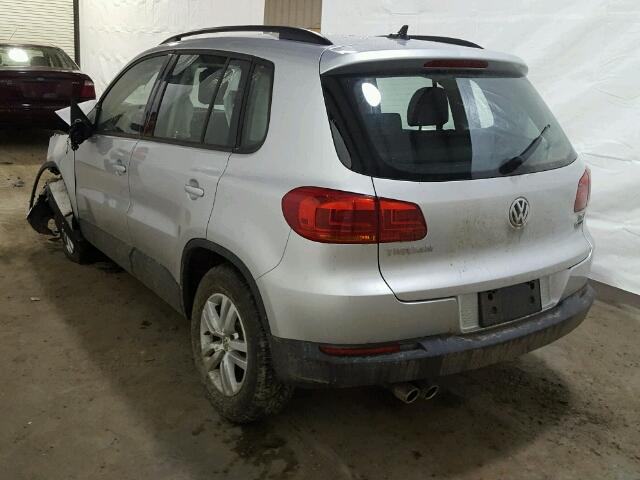 WVGBV7AX1HK030196 - 2017 VOLKSWAGEN TIGUAN S SILVER photo 3