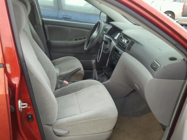 2T1BR32E16C702142 - 2006 TOYOTA COROLLA CE RED photo 5