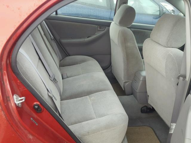 2T1BR32E16C702142 - 2006 TOYOTA COROLLA CE RED photo 6