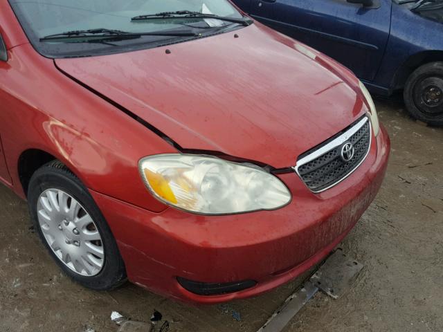 2T1BR32E16C702142 - 2006 TOYOTA COROLLA CE RED photo 9