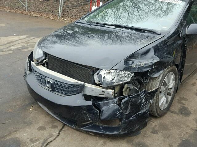 2HGFG1B8XAH532174 - 2010 HONDA CIVIC EX BLACK photo 9