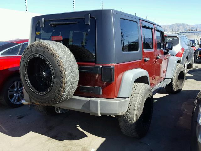 1J4GB39129L766047 - 2009 JEEP WRANGLER U RED photo 4