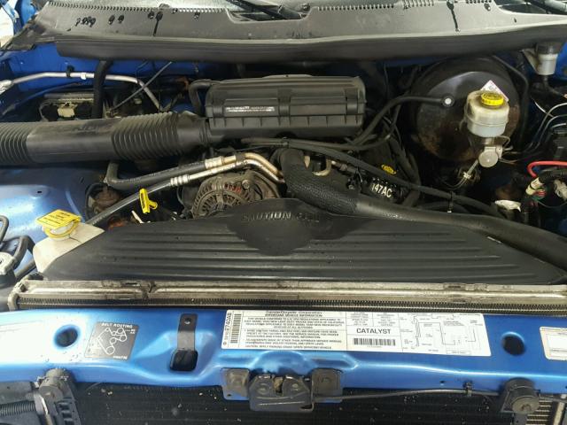 1B7HF16Y21S707062 - 2001 DODGE RAM 1500 BLUE photo 7