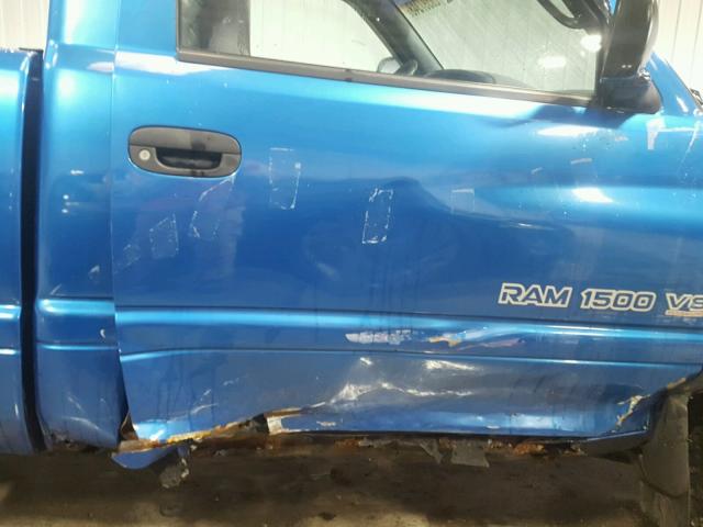 1B7HF16Y21S707062 - 2001 DODGE RAM 1500 BLUE photo 9