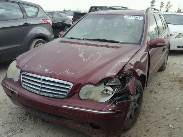 WDBRH64J04F524708 - 2004 MERCEDES-BENZ C 320 RED photo 2