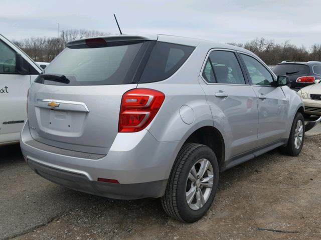 2GNALBEK7H1607974 - 2017 CHEVROLET EQUINOX LS SILVER photo 4