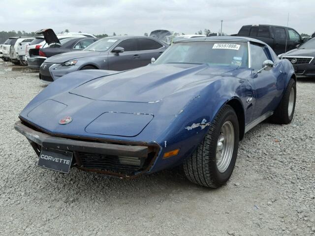 1Z37T4S426556 - 1974 CHEVROLET CORVETTE S BLUE photo 2