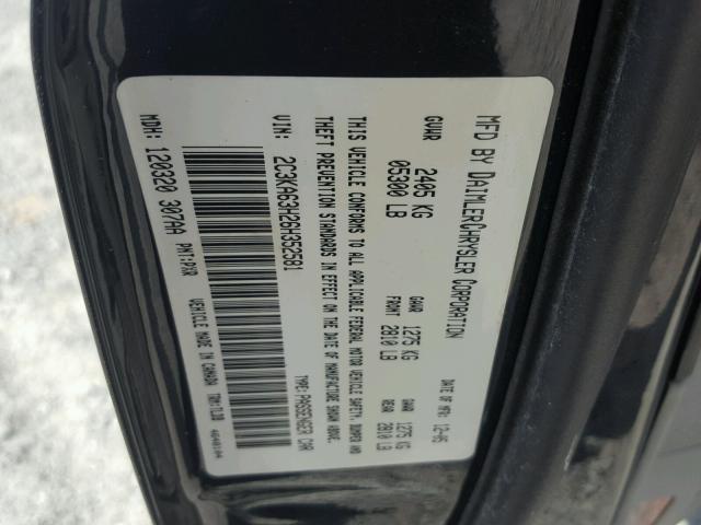 2C3KA63H26H352581 - 2006 CHRYSLER 300C BLACK photo 10