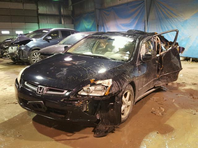 1HGCM56785A193309 - 2005 HONDA ACCORD EX BLACK photo 2