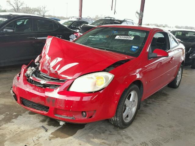 1G1AL18F177372709 - 2007 CHEVROLET COBALT LT RED photo 2