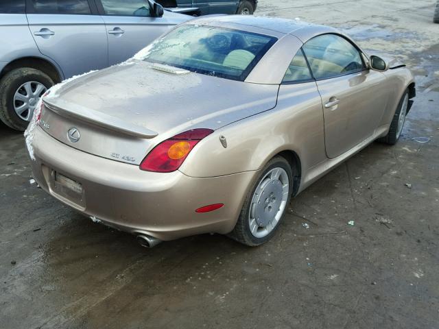 JTHFN48Y620022793 - 2002 LEXUS SC 430 GOLD photo 4