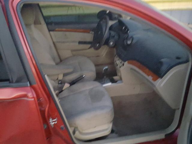 KL1TD66E79B380728 - 2009 CHEVROLET AVEO LS BURGUNDY photo 5