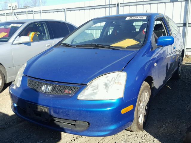 SHHEP33673U407515 - 2003 HONDA CIVIC SI BLUE photo 2