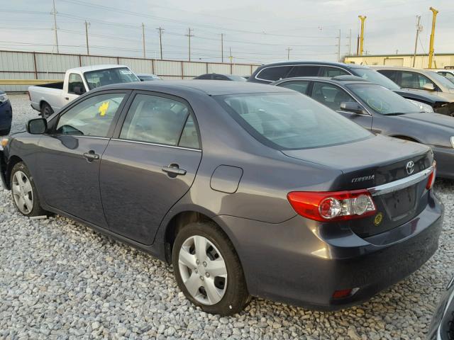 5YFBU4EE9DP094870 - 2013 TOYOTA COROLLA BA GRAY photo 3