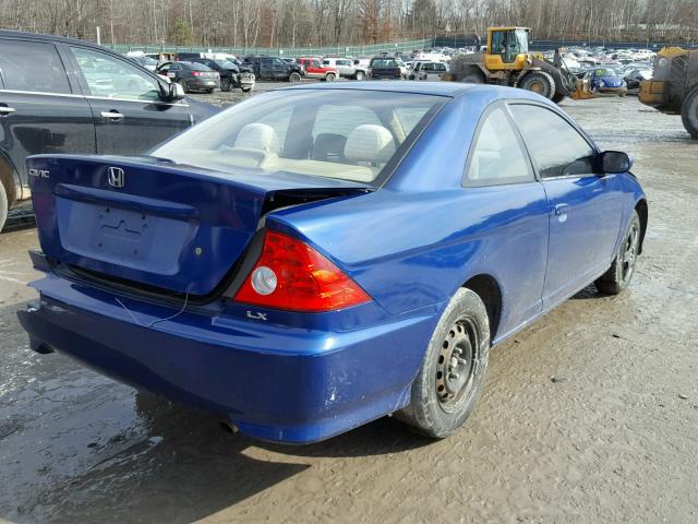 1HGEM22545L068470 - 2005 HONDA CIVIC LX BLUE photo 4